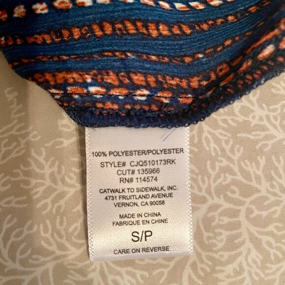 Women's Navy/Rust Pleione Blouse - Sz S - Picture 3 of 4